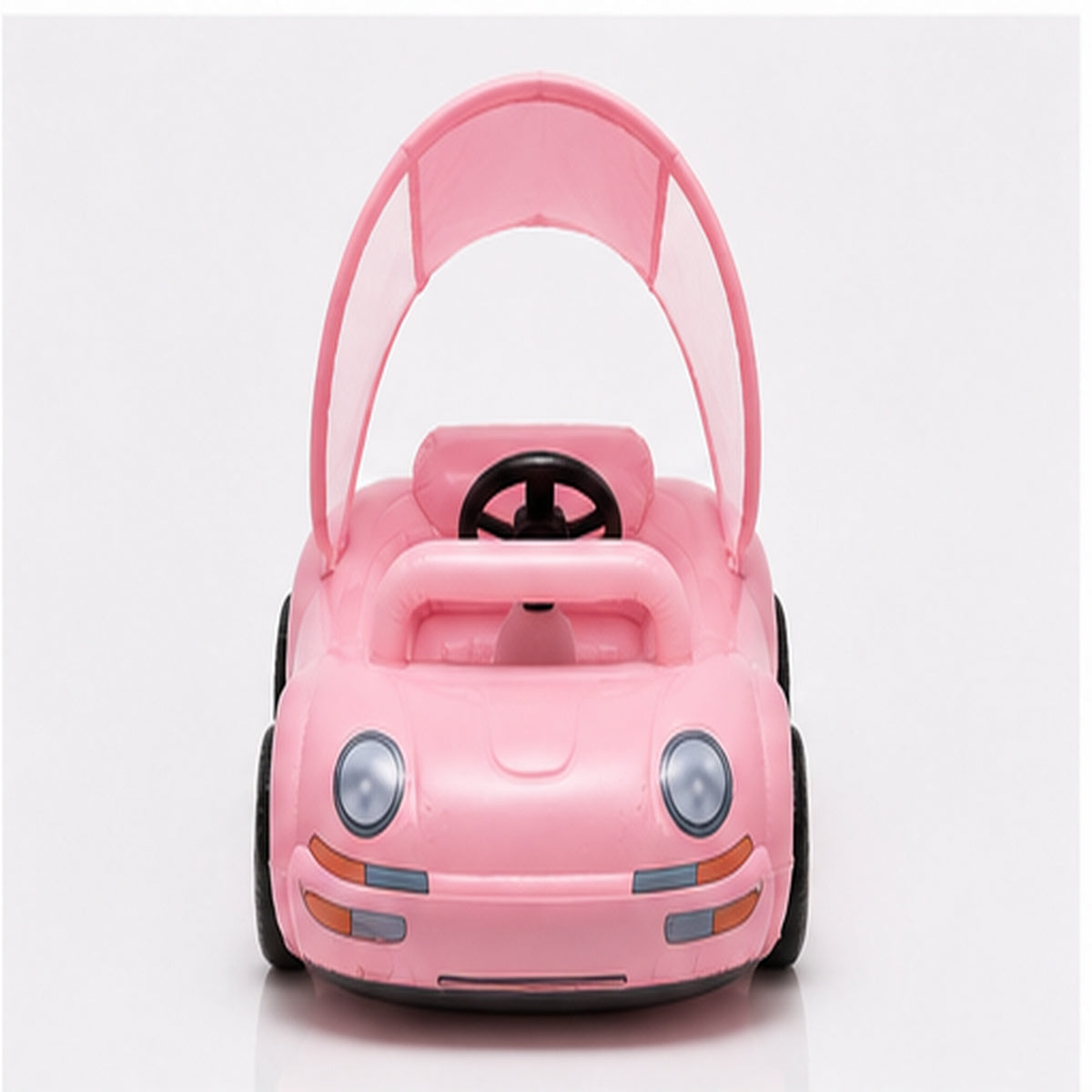 AquaVroom pink inflatable pool car, front view