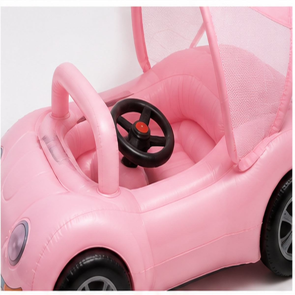 AquaVroom pink inflatable pool car interior