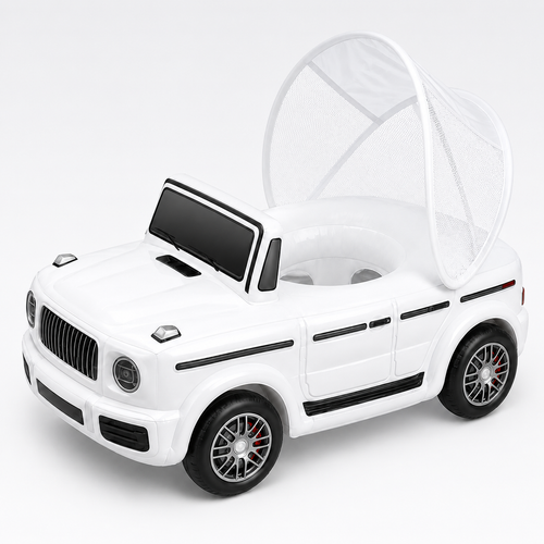 AquaVroom white inflatable pool car
